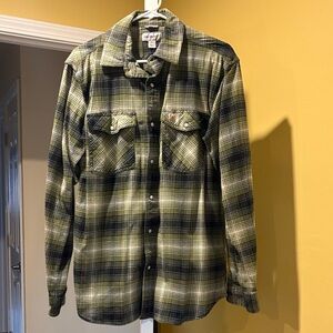 Men’s Carhartt Olive Plaid Snap Shirt
